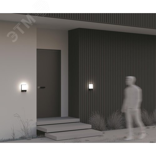 Светильник настенный (бра) Outdoor Row IP 44 LED 9W 3000 K Графит - фото 5