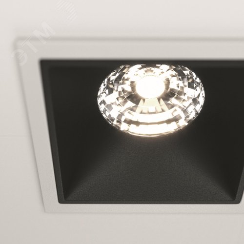 Светильник встраиваемый Downlight Alfa LED 4000K 2x15Вт 36 град Dim Triac IP20 CRI90 Бело-черный двойной квадрат 63х167х85мм 2350Лм - фото 3