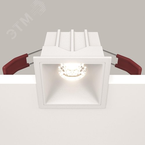 Светильник встраиваемый Downlight Alfa LED 4000K 10Вт 36 град IP20 CRI90 Белый квадрат 52х65х65мм 550Лм - фото 4