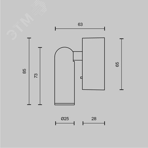 Светильник настенный (бра) Technical C039WL-L3W3K Белый - фото 7