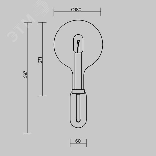 Светильник настенный (бра) Maytoni MOD333WL-01BS Латунь - фото 2
