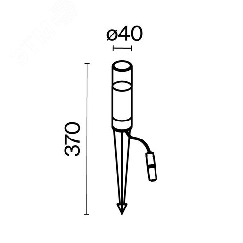 Светильник ландшафтный Outdoor Glide IP 54 G9х1х20W Графит - фото 4