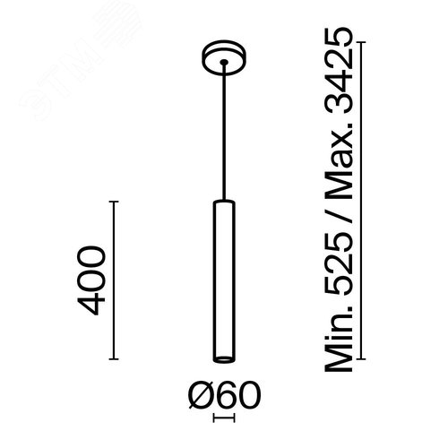Светильник подвесной Pro Focus GU10x1 - фото 3
