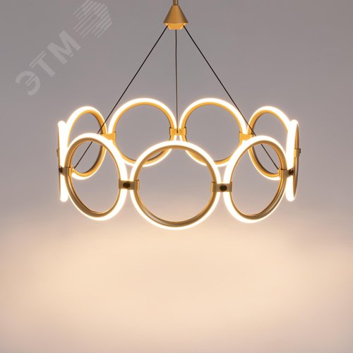 Светильник подвесной Link LED 39W Черный и Латунь - фото 3