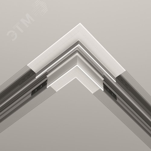 Коннектор угловой Exility встраиваемый под ГКЛ 12,5мм белый - фото 5