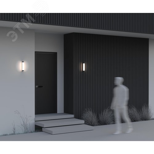 Светильник настенный (бра) Outdoor Rounge IP 54 LED 12W 3000 K Черный - фото 7