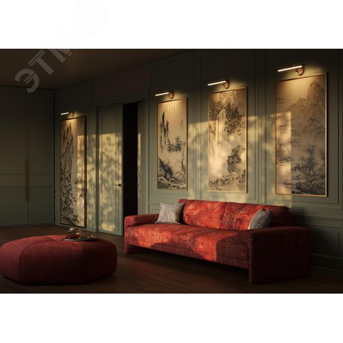 Подсветка Maytoni MIR014WL-L9G3K Золото - фото 5