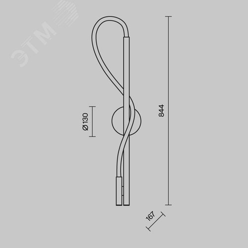Светильник настенный (бра) Maytoni MOD166WL-L12G3K Золото - фото 3