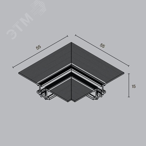 Коннектор угловой встраиваемый под шпаклевку, Levity - фото 6