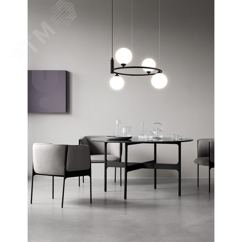 Светильник подвесной Ring G9х4х25W Черный - фото 3