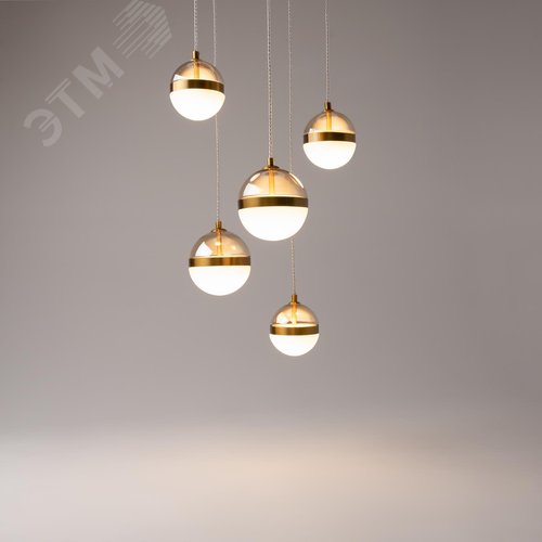 Светильник подвесной Area LED 58W Черный и Латунь - фото 4