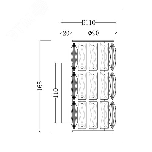 Светильник настенный (бра) Maytoni DIA008WL-1CH Хром - фото 5