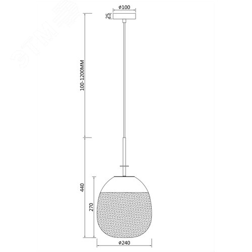 Светильник подвесной Lune LED 5W Белый - фото 6