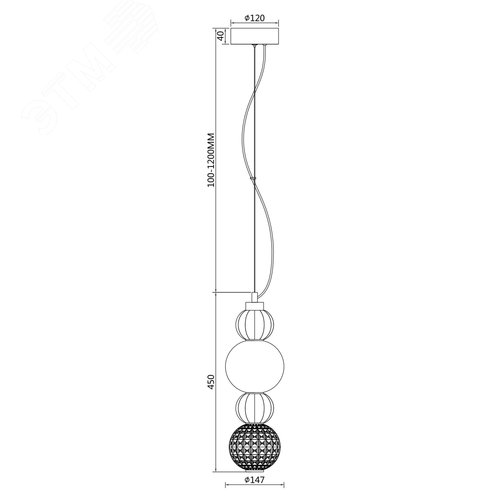 Светильник подвесной Collar LED 17W Хром - фото 7