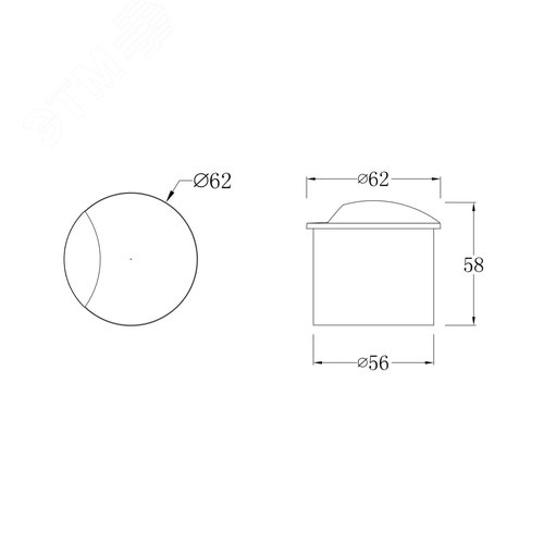Светильник встраиваемый Outdoor Biscotti IP 65 LED 3W 3000 K Белый - фото 4
