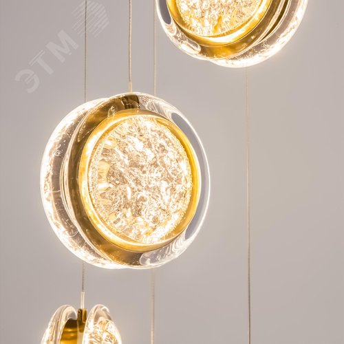 Светильник подвесной Pharao LED 39W Черный и Латунь - фото 4