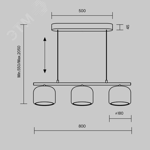 Светильник подвесной Spirito LED 14W Белый - фото 7