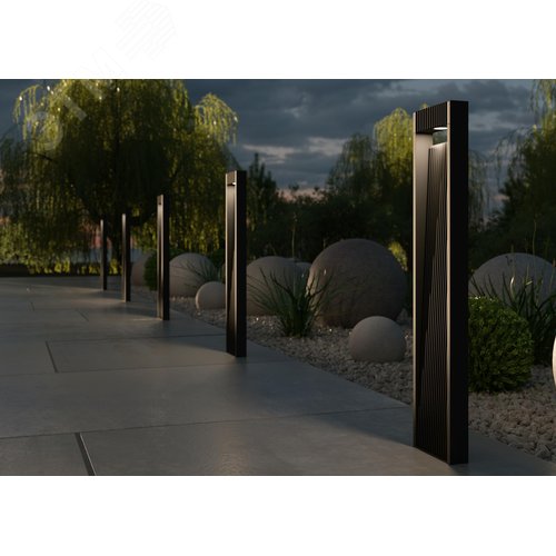 Светильник ландшафтный Outdoor Sten IP 65 LED 13W 3000 K Графит - фото 3