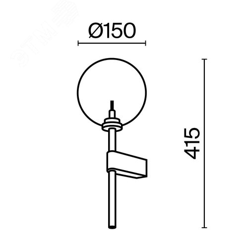 Светильник настенный (бра) Maytoni MOD172WL-01B Черный - фото 2