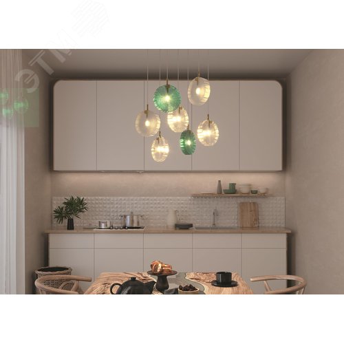 Светильник подвесной Frozen G4х7х5W Латунь - фото 6