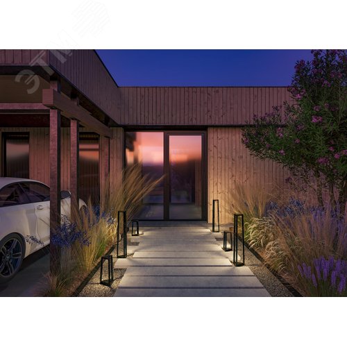 Светильник ландшафтный Outdoor Luft IP 65 LED 12W 3000 K Черный - фото 3