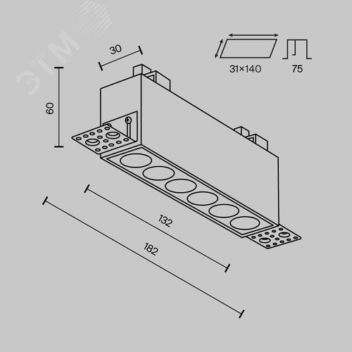 Светильник встраиваемый Points DL065-12W3-6K-TRS-W Белый - фото 8