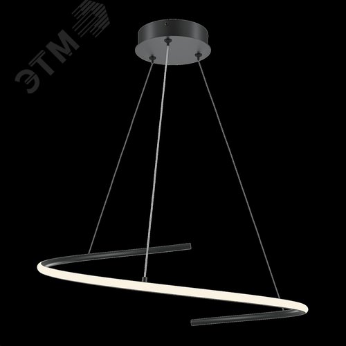 Светильник подвесной Curve LED 31W Черный - фото 3