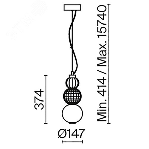 Светильник подвесной Collar LED 16W Золото - фото 6