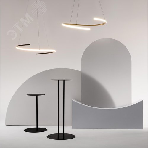 Светильник подвесной Curve LED 31W Черный - фото 7
