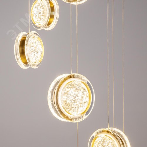 Светильник подвесной Pharao LED 56W Черный и Латунь - фото 4