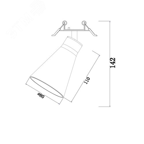 Светильник встраиваемый Virar Черный - фото 2