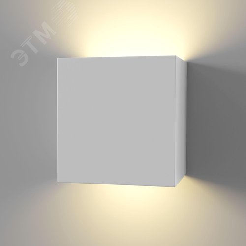 Светильник настенный (бра) Parma LED 3000К 6Вт, IP20, белый, квадрат - фото 2