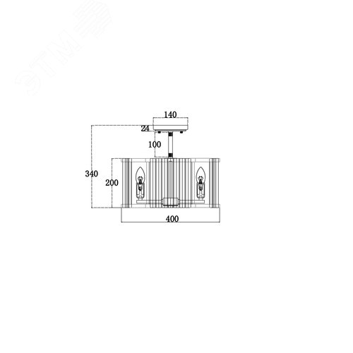 Светильник потолочный Solar E14х4 Золото - фото 4