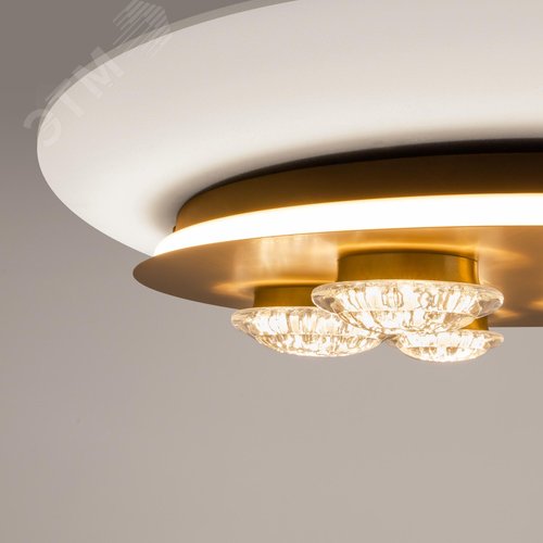 Светильник потолочный Pharao LED 56W Черный и Латунь - фото 4