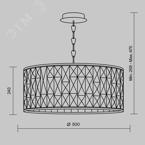 Люстра Gelid E27х4х60W Хром - фото 3