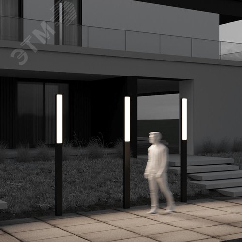 Светильник садово-парковый Outdoor Blitz IP 65 LED 40W 3000 K Графит - фото 7