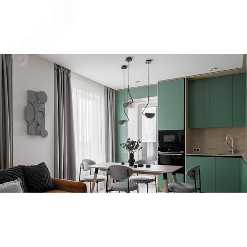 Светильник подвесной Mollis G9х1х7W Черный - фото 3