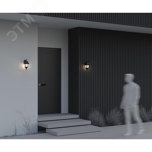 Светильник настенный (бра) Outdoor Abbey Road IP 44 E27х1х60W Черный - фото 7