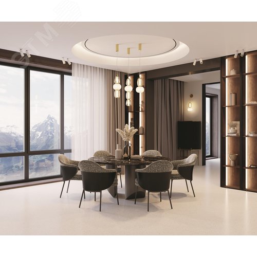 Светильник подвесной Pattern LED 28W Золото - фото 3