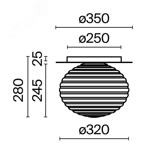 Светильник потолочный Reels E27х1 Золото - фото 3