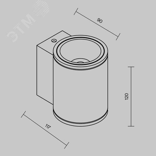 Светильник настенный (бра) Outdoor Shim IP 65 LED 5W 3000 K Белый - фото 2