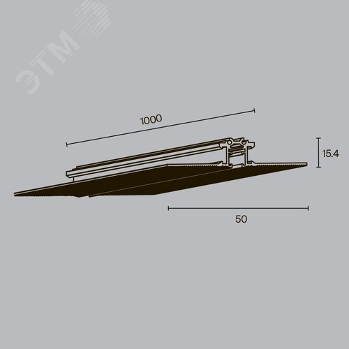 Шинопровод встраиваемый под шпаклевку 1 м Levity - фото 6