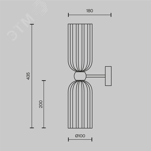 Светильник настенный (бра) Maytoni MOD302WL-02W Золото - фото 3
