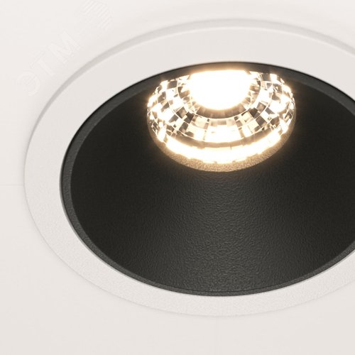 Светильник встраиваемый Downlight Alfa LED 3000K 10Вт 36 град IP20 CRI90 Бело-черный круглый 52х65мм 450Лм - фото 3