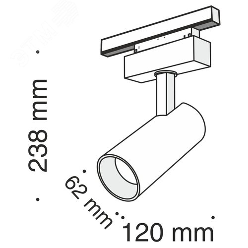 Светильник трековый Focus Led S35 4000K 18Вт 24 град - фото 3