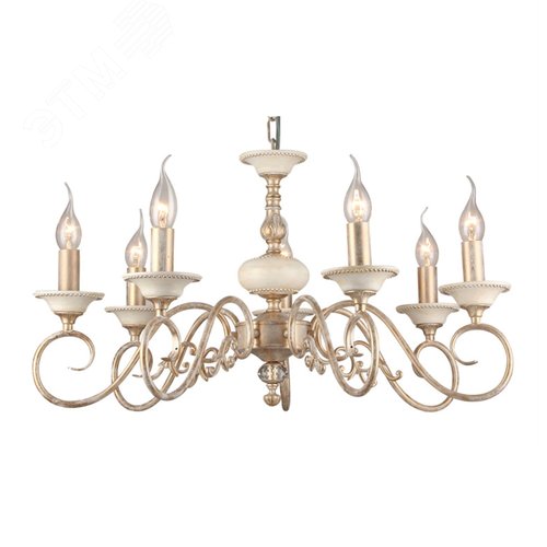 Люстра Perla E14х7х60W Кремовый с Золотом - фото 2