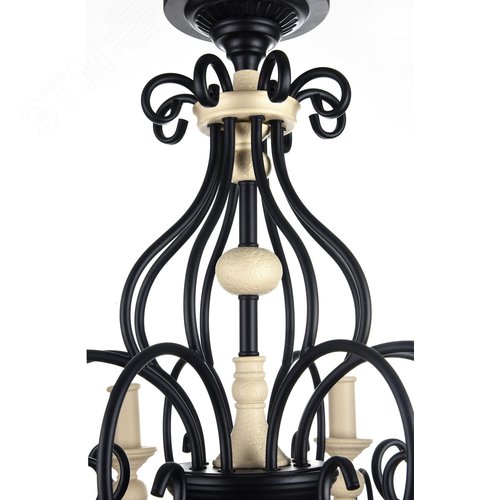 Люстра Karina E14х8х60W Черный - фото 3