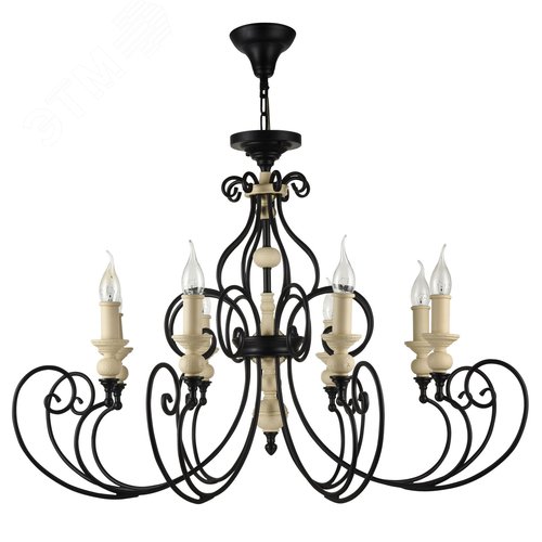 Люстра Karina E14х8х60W Черный - фото 4