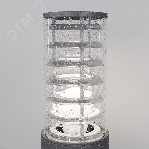 Светильник ландшафтный Outdoor Bronx IP 54 E27х1х60W Серый - фото 4