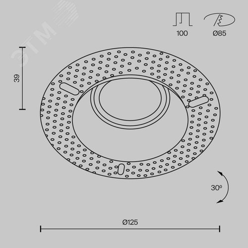 Светильник встраиваемый Dot DL042-01W Белый - фото 4